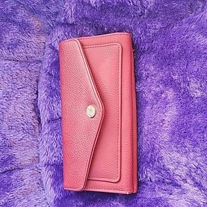 Maroon Red Wallet Perfect Organizer Cash Receipts And Coupons